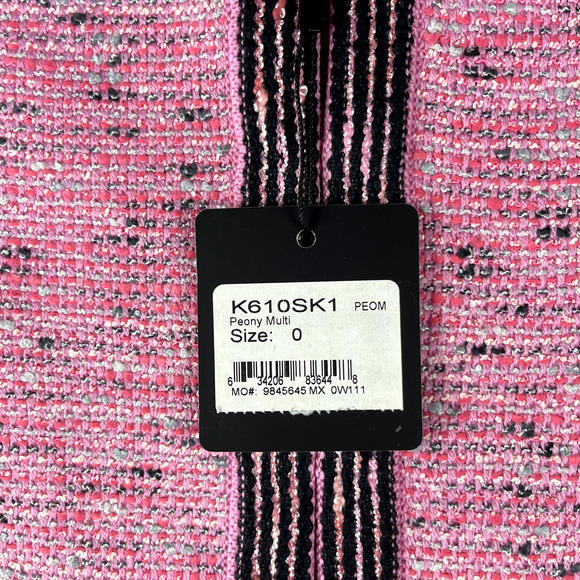 St. John For Mary Kay Long Tweed Jacket Women 0 Pink Wool Classic Elle Woods NWT - Picture 6 of 16